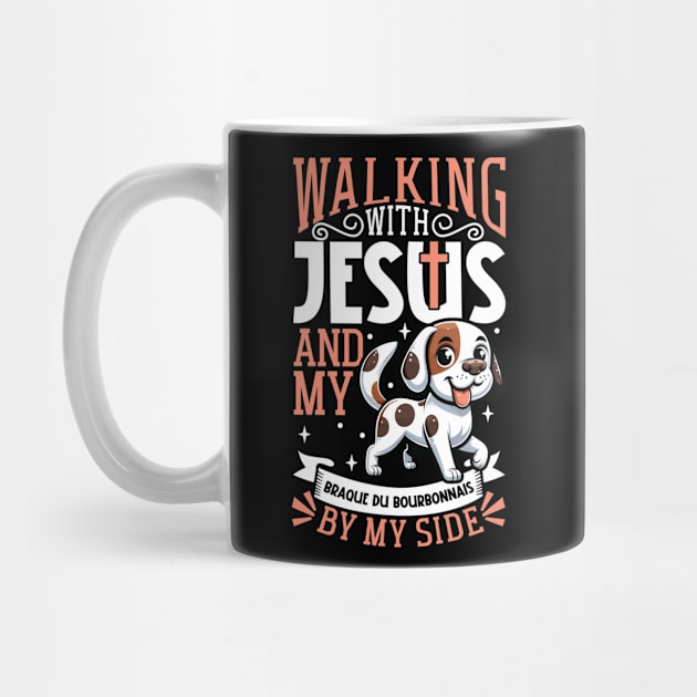 Jesus and dog - Bourbonnais Pointer by Modern Medieval Design